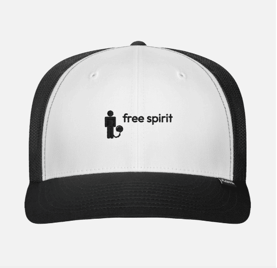 Free Spirit, Free Spirit Hat, Free Spirit Flex Fit Trucker Hat, Free Spirit Clothing
